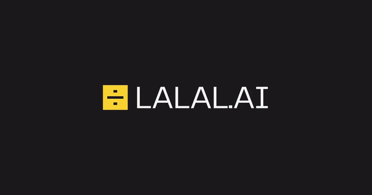 Lalal.ai 2026 review hero image showing its AI vocal remover and stem separator technology for music production.